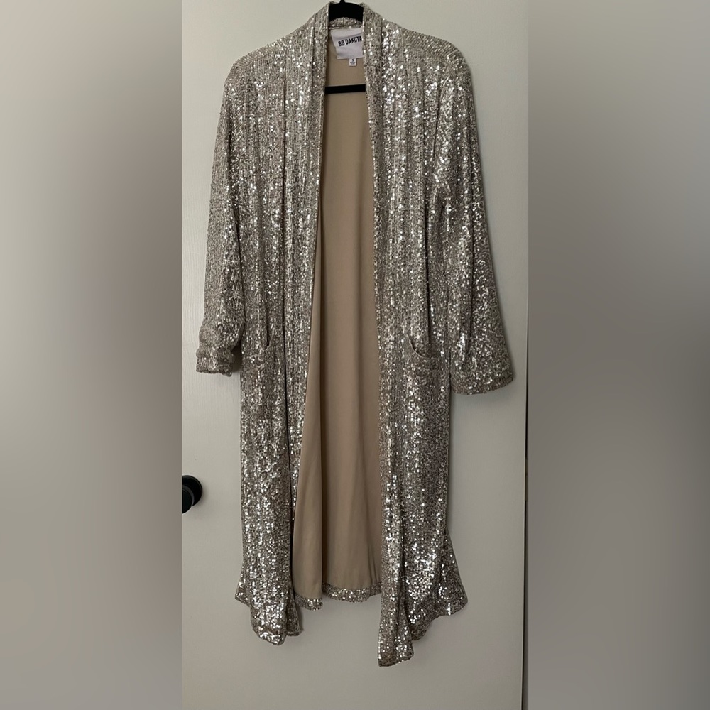 Silver Sequin Duster - image 1
